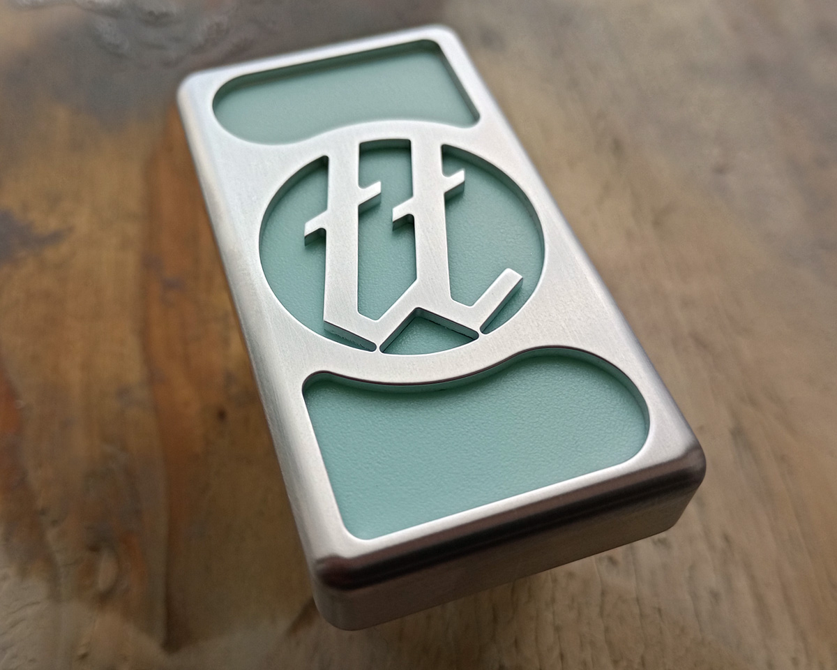 Prototype humbucker pick-up cover.